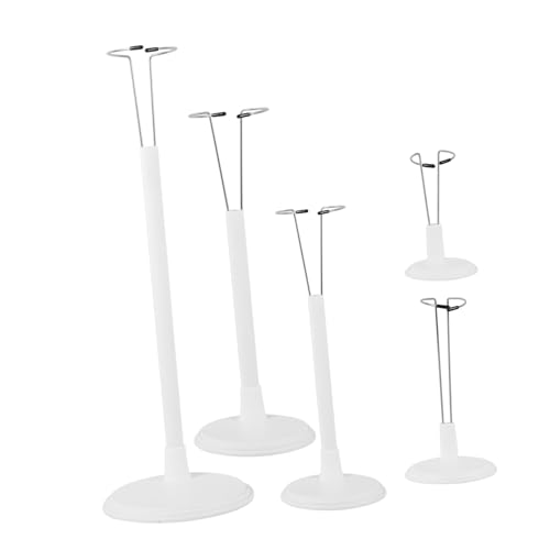 NOLITOY 5 Stück Teiliges Puppenständer Höhenverstellbar Stabiler Puppenhalter für Kleine Figuren Desktop Doll Display Minimalistisches Puppenzubehör für Sammler und Präsentation von NOLITOY