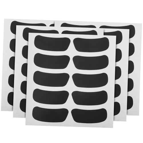 NOLITOY 50 Blatt Sportliche Augenstreifen Aufkleber Wiederverwendbare Blanko Fan Sticker Atmungsaktiv Für Baseball Fußball Lacrosse Fans Schwarz von NOLITOY