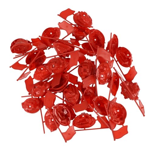 NOLITOY 50 Sätze Teiliges Rote Plastikflaggen Modellspielzeug für Sandtisch Dekoration Miniatur Szenenlayout Zubehör für Maßstabsgetreue Gestaltung NOLITOY 50 Sätze Teiliges Rote Plastikflaggen Modellspielzeug für Sandtisch Dekoration Miniatur Szenenlayout Zubehör für Maßstabsgetreue Gestaltung von NOLITOY