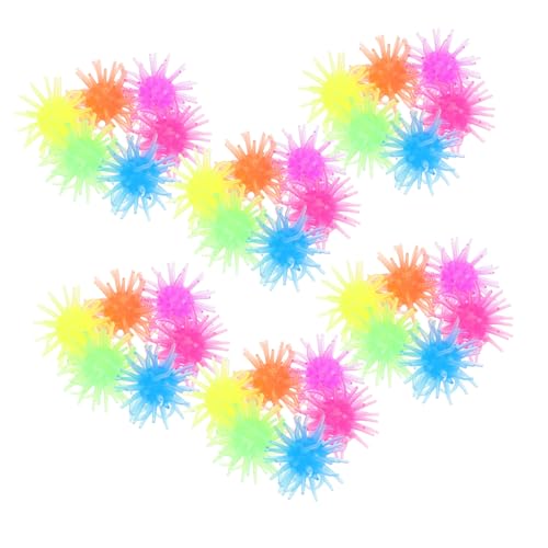 NOLITOY 50 Stück Bunte Elastische Sticky Playthings aus TPR Klebend und Dehnbar Fördert Fingerfertigkeit und Hand Auge koordination als Partyfüllung und Geschenk von NOLITOY