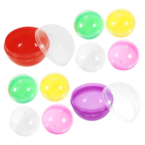 NOLITOY 50 Stück Gasschalenkaugummispielzeug multifunktionaler leerer Ball Kapseln befüllbare runde Kugeln Befüllbare Kapselbällchen befüllbare Kugeln Plastik NOLITOY 50 Stück Gasschalenkaugummispielzeug multifunktionaler leerer Ball Kapseln befüllbare runde Kugeln Befüllbare Kapselbällchen befüllbare Kugeln Plastik von NOLITOY