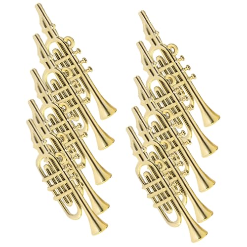 NOLITOY 50 Stück Teiliges Miniatur Musikinstrument Modell Mini Trompete Saxophon Flöte Goldfarbene DIY Weihnachtsdeko Anhänger Detailreiche Instrumentenornamente für Basteln und Festliche NOLITOY 50 Stück Teiliges Miniatur Musikinstrument Modell Mini Trompete Saxophon Flöte Goldfarbene DIY Weihnachtsdeko Anhänger Detailreiche Instrumentenornamente für Basteln und Festliche von NOLITOY