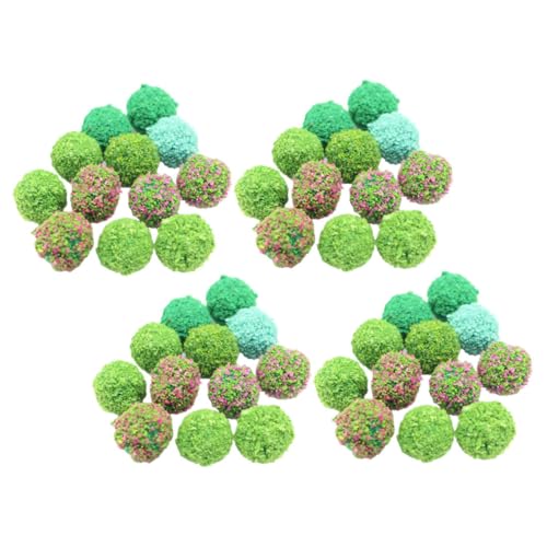 NOLITOY 50 Stück Teiliges Miniatur Pflanzenbälle Ø Realistische Künstliche Blütencluster für Sandtisch Modelle Wetterfeste Dekokugeln für Garten DIY Landschaftsbau Vielseitige Mini Garten von NOLITOY