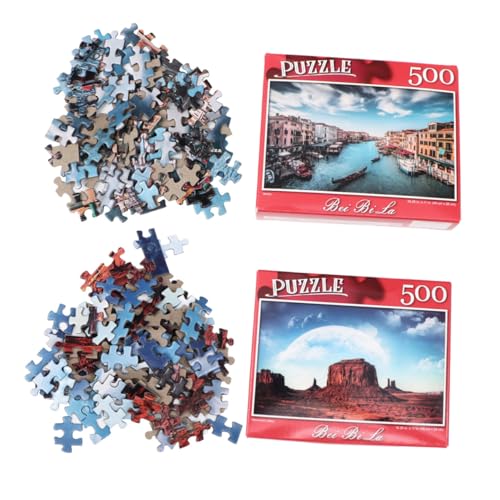 NOLITOY 500 Stück Teiliges Puzzle Erwachsene mit Zwei Motiven Monument Venedig aus Robustem Papier Anspruchsvoll und Farbgenau Fördert Geduld und Konzentration Geschenk für von NOLITOY