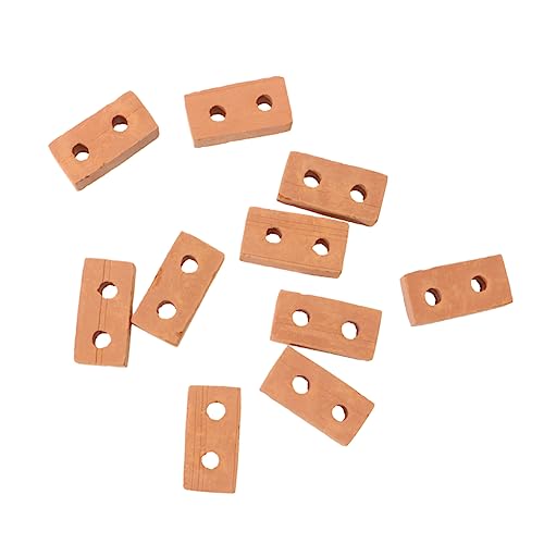 NOLITOY 50Stücke Mini Ziegelsteine Simulierte Rote Backsteine für DIY Modelle für Modellbau und Kreatives Zubehör für Erwachsene von NOLITOY