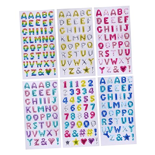 NOLITOY 6 Blätter Goldener Briefaufkleber Puzzle-nummernaufkleber Glitzernde Aufkleber Puzzle-Alphabet-Aufkleber Dekorative Aufkleber Nummern- Und Alphabetaufkleber Plastik NOLITOY 6 Blätter Goldener Briefaufkleber Puzzle-nummernaufkleber Glitzernde Aufkleber Puzzle-Alphabet-Aufkleber Dekorative Aufkleber Nummern- Und Alphabetaufkleber Plastik von NOLITOY