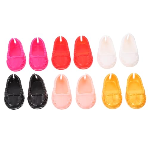 NOLITOY 6 Paare Mini Puppenschuhe Flach für Puppen Vielseitig Einsetzbar Niedliche Miniatur Schuhe als Puppenkleid Zubehör für Kostüm und Sammler NOLITOY 6 Paare Mini Puppenschuhe Flach für Puppen Vielseitig Einsetzbar Niedliche Miniatur Schuhe als Puppenkleid Zubehör für Kostüm und Sammler von NOLITOY