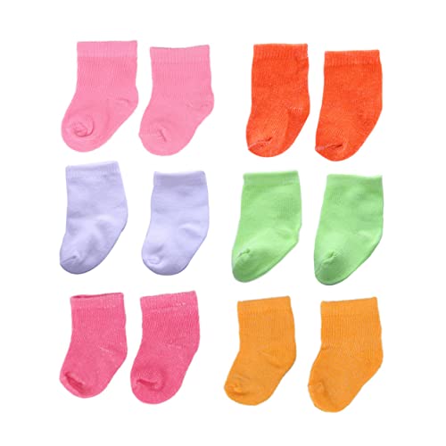 NOLITOY 6 Paare Puppensocken für Puppen Farbenfrohes Zubehör für Spielhäuser Dekorations und Fotorequisiten Accessoire für Sammler NOLITOY 6 Paare Puppensocken für Puppen Farbenfrohes Zubehör für Spielhäuser Dekorations und Fotorequisiten Accessoire für Sammler von NOLITOY