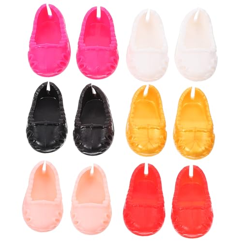 NOLITOY 6 Paare Schuhe Puppe Mini fit hoch winzig kleine Hausrequisiten Simulationsschuhmodelle Spielzeughausschuhe kleines Hauszubehör Kleiner Schuhschmuck Plastik von NOLITOY