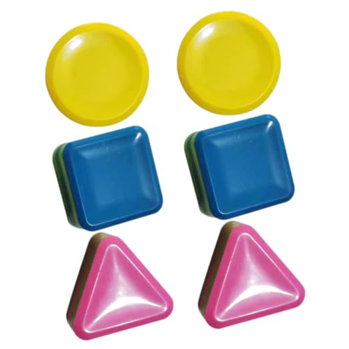 NOLITOY 6 Stck Teiliges Geometrisches Rhythmus Shaker Kindergarten Percussion Instrument mit Dreieck Musikspielzeug Langlebig Sicher Fördert Feinmotorik und Hand Auge Koordination von NOLITOY