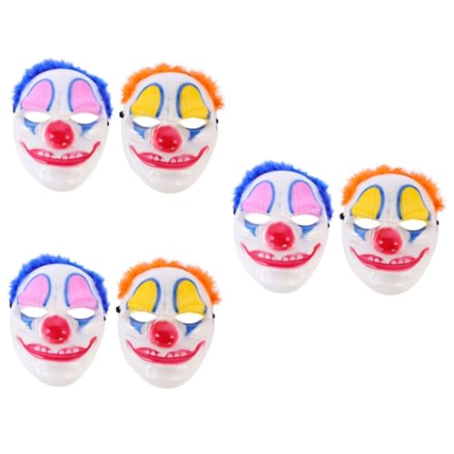 NOLITOY 6 Stk Clown-maske Zubehör Für Halloween-kostüme Halloween-horror-maske Clownsmasken Aus Latex Clown Cosplay Verkleiden Zombie-masken Clown-kostüm Emulsion Erwachsener Geistermaske von NOLITOY