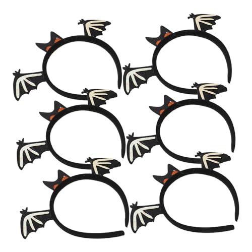 NOLITOY 6 Stück Fledermaus Haarreif Halloween Party Stirnband Glitzer Kopfschmuck Kostüm Damen NOLITOY 6 Stück Fledermaus Haarreif Halloween Party Stirnband Glitzer Kopfschmuck Kostüm Damen von NOLITOY