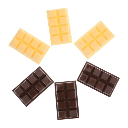 NOLITOY 6 Stück Simulierte Schokoladenornamente Schokoladen Desktop Schokoladenmodell Kunstdessert Simuliertes Schokoladenmodell Kleines Schokoladendekor Dekoratives Fake Display von NOLITOY