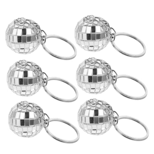 NOLITOY 6 Stück Spiegelkugel Schlüsselanhänger Silberne Disco Ball Party Deko für Weihnachten Feste Bag Pendants Vielseitige Anhänger für Events und Feiern NOLITOY 6 Stück Spiegelkugel Schlüsselanhänger Silberne Disco Ball Party Deko für Weihnachten Feste Bag Pendants Vielseitige Anhänger für Events und Feiern von NOLITOY