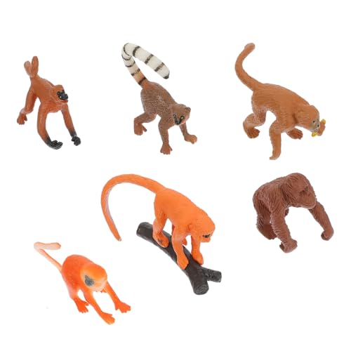 NOLITOY 6 Stück Teiliges Affenmodell aus Verschleißfestem PVC Realistische Tierfiguren mit Feiner Oberfläche Pädagogisch Wertvolles für Langlebig und Detailgetreu Gestaltet NOLITOY 6 Stück Teiliges Affenmodell aus Verschleißfestem PVC Realistische Tierfiguren mit Feiner Oberfläche Pädagogisch Wertvolles für Langlebig und Detailgetreu Gestaltet von NOLITOY