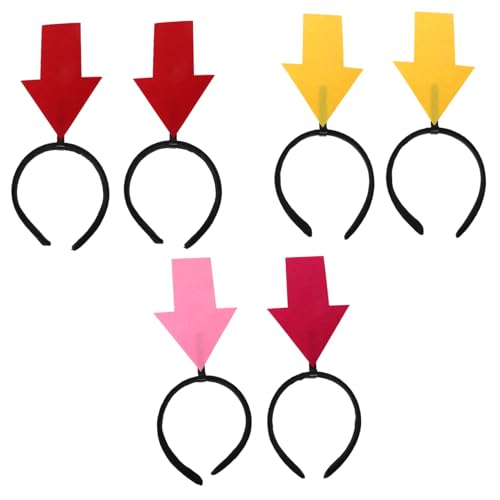 NOLITOY 6 Stück Teiliges Arrow Cosplay Haarreif Lustiges Pfeilkopf Stirnband Leichtes Party Accessoire für Themenfeiern Bühnenauftritte Kostümfeste und Fotorequisiten von NOLITOY