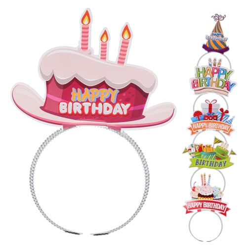 NOLITOY 6 Stück Teiliges Geburtstags Haarband aus Langlebigem Papier Bunte Kopfschmuck Dekoration für Frauen Mädchen Fröhliches Party Accessoire als Foto Requisite und NOLITOY 6 Stück Teiliges Geburtstags Haarband aus Langlebigem Papier Bunte Kopfschmuck Dekoration für Frauen Mädchen Fröhliches Party Accessoire als Foto Requisite und von NOLITOY