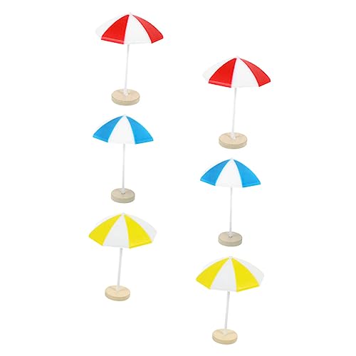 NOLITOY 6 Stück Teiliges Mini Strandsonnenschirm Farbenfrohe Miniatur Beach Umbrella Deko für Puppenhaus Wetterfeste Micro Landschaftsfiguren als Stranddekoration und Gartenornament NOLITOY 6 Stück Teiliges Mini Strandsonnenschirm Farbenfrohe Miniatur Beach Umbrella Deko für Puppenhaus Wetterfeste Micro Landschaftsfiguren als Stranddekoration und Gartenornament von NOLITOY