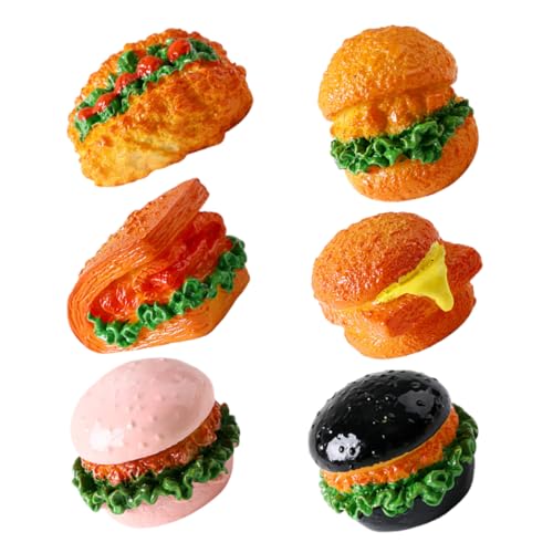 NOLITOY 6 Stück Teiliges Miniatur Hamburger Modell aus Resin Realistische Künstliche Lebensmittel für Puppenhaus Dekoration Kompakte Burger Figuren für Vielfältige Szenen und DIY Zubehör NOLITOY 6 Stück Teiliges Miniatur Hamburger Modell aus Resin Realistische Künstliche Lebensmittel für Puppenhaus Dekoration Kompakte Burger Figuren für Vielfältige Szenen und DIY Zubehör von NOLITOY