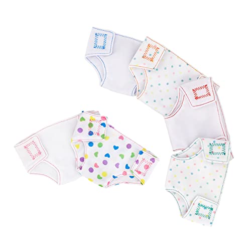 NOLITOY 6 Stück Teiliges Puppenwindel aus Waschbarem Verstellbare Klettverschlüsse Niedliche Designs Wiederverwendbar Geeignet für Babypuppen Puppenzubehör für Rollenspiele von NOLITOY