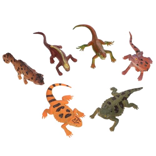 NOLITOY 6 Stück Teiliges Realistisches Eidechsen Modell Simulation Tierfiguren für Pädagogisches für Jungen und Mädchen Ab Jahren von NOLITOY