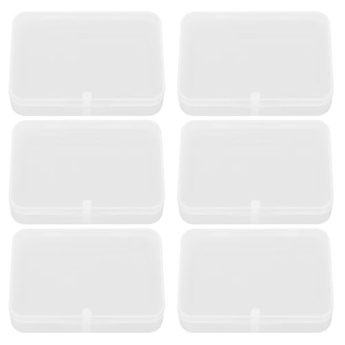 NOLITOY 6 Stück Teiliges Rechteckiger Kunststoff aufbewahrungsboxen für Spielkarten Transparenter Kartenhalter Vielseitig für Pokerkarten Bankkarten Scrapbooking und Kleinteile NOLITOY 6 Stück Teiliges Rechteckiger Kunststoff aufbewahrungsboxen für Spielkarten Transparenter Kartenhalter Vielseitig für Pokerkarten Bankkarten Scrapbooking und Kleinteile von NOLITOY