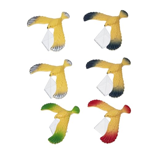 NOLITOY 6 Stück Teiliges Robustes Aufziehspielzeug aus Metall Niedliches Vogel Design Fördert Koordination und Fantasie Tragbar für Kinderzimmer und Outdoor spielspaß Gemischt von NOLITOY