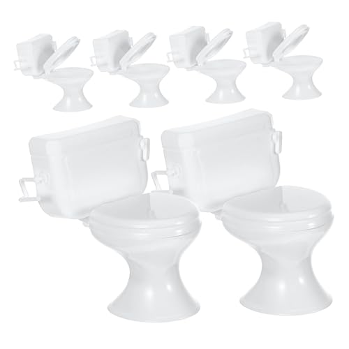 NOLITOY 6 Stück Teiliges Toiletten für Puppenhäuser Plastikmöbel Badzubehör für Realistische Badezimmerdekoration für Spielwelten und DIY Projekte NOLITOY 6 Stück Teiliges Toiletten für Puppenhäuser Plastikmöbel Badzubehör für Realistische Badezimmerdekoration für Spielwelten und DIY Projekte von NOLITOY