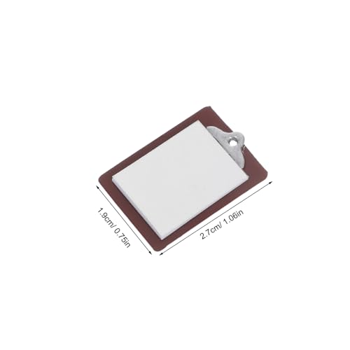 NOLITOY 6 Stück Teiliges Whiteboard Clipboards für Puppenhaus Zubehör Realistische Schreibtafeln in Weiß und Silber Detailgetreue Miniatur Schultafeln für DIY Mikro Szene und Foto von NOLITOY