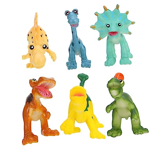 NOLITOY 6 Stück Tierspielzeug für kinderspielzeug Simulationstiermodell künstliche Dinosaurier-Modellfigur Dinosaurierfigur Tiere Dinosaurier Plastik von NOLITOY
