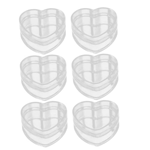 NOLITOY 6 Stück Transparente Herzform Geschenkboxen Klare Verpackungsboxen für Süßigkeiten Schmuck Hochzeit Geburtstag Vielseitige Aufbewahrungsboxen für Party Favor von NOLITOY