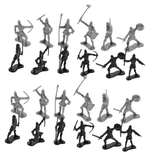 NOLITOY 60 Stück Teiliges Historisches Soldaten Robustem Kunststoff Detailreiche Mittelalterliche Ritter und Antike Krieger Figuren Authentische Nachbildung für Schulprojekte und Sammler von NOLITOY