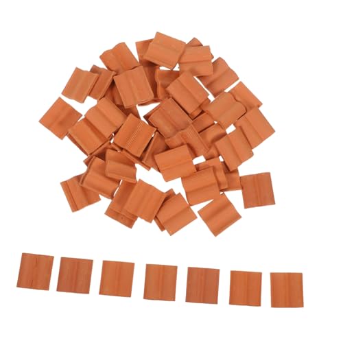 NOLITOY 60 Stück Teiliges Miniatur Dachziegel für Puppenhäuser Realistische DIY Dachziegel aus Leichtem Material Detailgetreu Gefertigt für Architektur und Mikrolandschaftsmodelle von NOLITOY