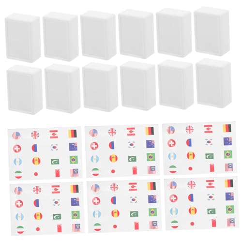 NOLITOY 65 Stück Teiliges Mahjong Spiel mit Flaggenmuster Vielseitig für Party Picknick und Familien Leicht Verständliche Regeln Tragbar für Freizeit und Reisen Fördert Kulturwissen und von NOLITOY