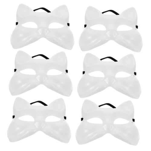 NOLITOY 6Stücke DIY Fuchsmaske Unbemalte Cosplay Masken für Kreative Gestaltung Maskerade Requisiten für Karneval Fasching und Kostümpartys NOLITOY 6Stücke DIY Fuchsmaske Unbemalte Cosplay Masken für Kreative Gestaltung Maskerade Requisiten für Karneval Fasching und Kostümpartys von NOLITOY