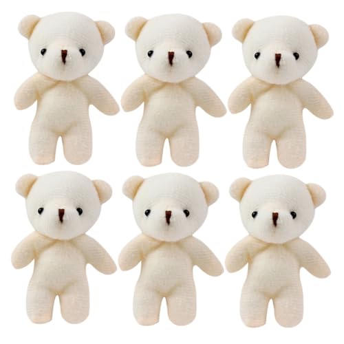 NOLITOY 6Stücke Schlüsselanhänger Kuschelweiche Tierplüschpuppe DIY Hängezubehör für Taschen und Dekoration für und Feste von NOLITOY