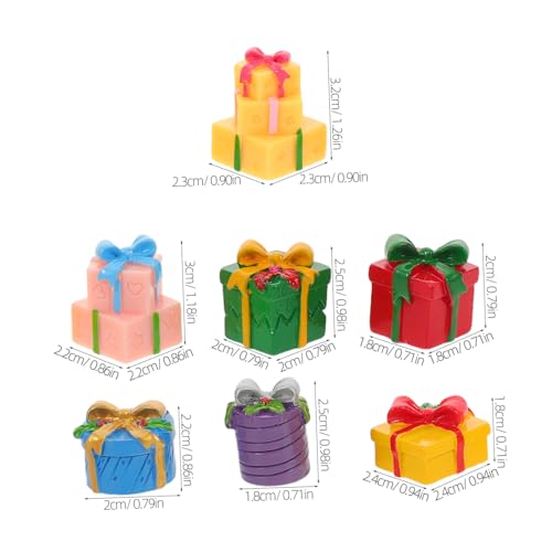 NOLITOY 7 Stück Mini Resin Geschenkboxen Weihnachtsdeko Bunt Langlebig Miniatur Geschenkverpackungen für Puppenhaus DIY Basteln Tischdeko Vielseitig Platzierbar NOLITOY 7 Stück Mini Resin Geschenkboxen Weihnachtsdeko Bunt Langlebig Miniatur Geschenkverpackungen für Puppenhaus DIY Basteln Tischdeko Vielseitig Platzierbar von NOLITOY