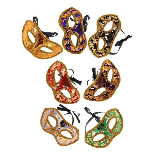 NOLITOY 7 Stück Teiliges Venezianische Halbgesichts-masken Herren Komfortabel und Hautfreundlich Modernes Design für Maskenball Karneval Fasching und Themenpartys NOLITOY 7 Stück Teiliges Venezianische Halbgesichts-masken Herren Komfortabel und Hautfreundlich Modernes Design für Maskenball Karneval Fasching und Themenpartys von NOLITOY