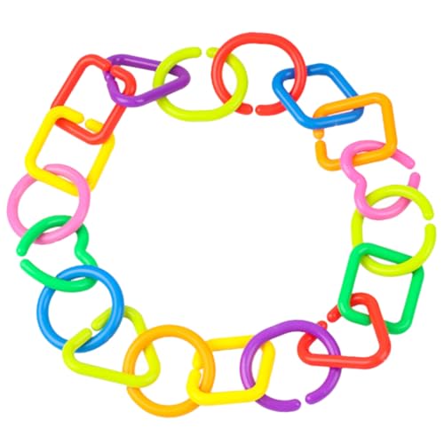 NOLITOY 75 Stück Teiliges Ring aus Freiem Bunte Geometrische Links zum Greifen Verbinden und Motorischen Training Fördert Feinmotorik und Konzentration bei Kleinkindern von NOLITOY