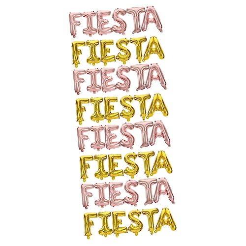 NOLITOY 8 Sätze Karneval Ballon Gastgeschenke Mit Fiesta-motiven Mexikanischer Cinco De Mayo-ballon Fiesta-ballongirlande Fiesta-aluminiumballons Aluminiumfolie Kranz Kind Runden von NOLITOY