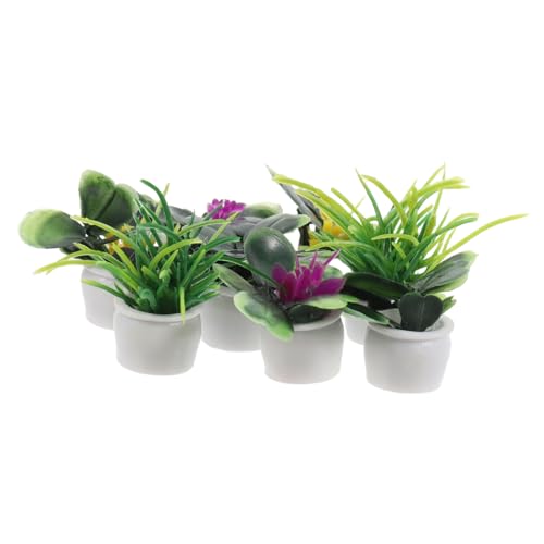 NOLITOY 8 Stück Miniatur Bonsai Pflanzen Künstliche Miniatur Pflanzen Puppenhaus Zubehör Vielseitig für Garten Büro und Zuhause Deko Geschenkidee von NOLITOY