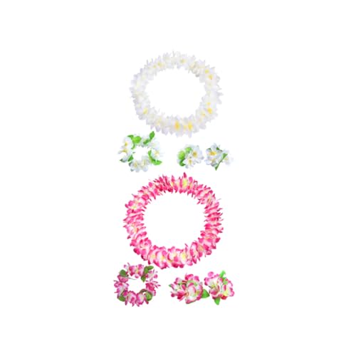 NOLITOY 8 Stück Teiliges Hawaii Blumengirlanden Dicke Dicht Gesteckte Hals und Handgelenkskränze in Weiß und Rosa Natürliche Vielseitige Partydeko für Strand Hochzeit und Kostüme NOLITOY 8 Stück Teiliges Hawaii Blumengirlanden Dicke Dicht Gesteckte Hals und Handgelenkskränze in Weiß und Rosa Natürliche Vielseitige Partydeko für Strand Hochzeit und Kostüme von NOLITOY