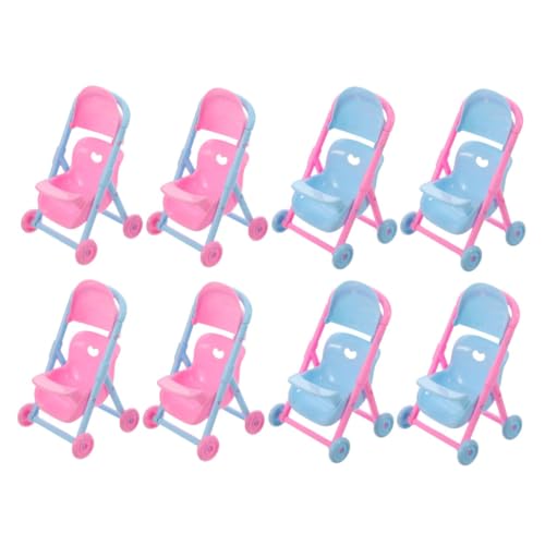 NOLITOY 8 Stück Teiliges Mini Puppenwagen Kompakt Leicht und Tragbar Realistisches für Rollenspiele Drinnen und Draußen Einfach zu Reinigen für Puppenhaus Zubehör von NOLITOY