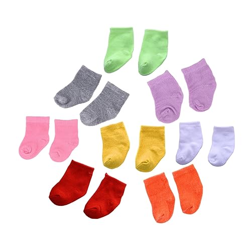 NOLITOY 8Paare Puppensocken für Puppen Vielseitiges Puppenkostüm Zubehör Wiederverwendbare DIY Dekoration Lustige und Kreative Designs für Strapazierfähiges und Waschbares NOLITOY 8Paare Puppensocken für Puppen Vielseitiges Puppenkostüm Zubehör Wiederverwendbare DIY Dekoration Lustige und Kreative Designs für Strapazierfähiges und Waschbares von NOLITOY