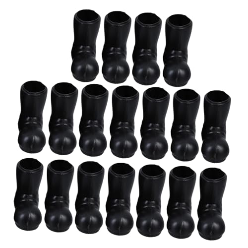 NOLITOY 9 Paare Mini Weihnachtsstiefel Santa Boots Miniatur Weihnachtsmann Schuhe für Puppenhaus DIY Bastelprojekte Festliche Dekoration Mikro Tischzentrum von NOLITOY