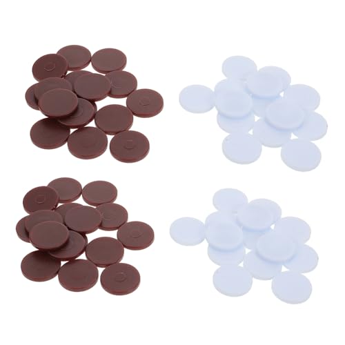 NOLITOY 96 Stück Teiliges Zweifarbiges Schachspiel Zubehör aus Robustem HIPS Material Runde Spielsteine für Schach Dame und Vielseitig Einsetzbar für Brettspiele Camping und NOLITOY 96 Stück Teiliges Zweifarbiges Schachspiel Zubehör aus Robustem HIPS Material Runde Spielsteine für Schach Dame und Vielseitig Einsetzbar für Brettspiele Camping und von NOLITOY