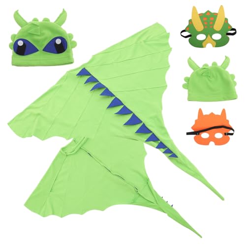 NOLITOY Adorable Dinosaur Kinderkostüm mit Umhang und Maske Buntes Halloween Cosplay Outfit für Jahre Perfektes Verkleidungskostüm für Partys und Rollenspiele von NOLITOY