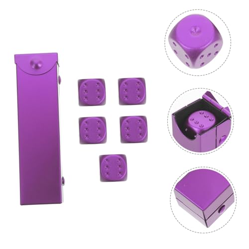 NOLITOY Aluminiumlegierung Kleine Einfache Spielwürfel Party Würfel Requisiten für Ktv Bar und Festival in Violett Langlebig und Stilvoll NOLITOY Aluminiumlegierung Kleine Einfache Spielwürfel Party Würfel Requisiten für Ktv Bar und Festival in Violett Langlebig und Stilvoll von NOLITOY