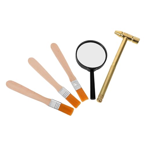 NOLITOY Archäologie Wissenschaft Set für Kleinem Hammer Pinsel Meißel und Lupe Realistisches Ausgrabungswerkzeug für Stem Lernen und Entdeckungsspiele NOLITOY Archäologie Wissenschaft Set für Kleinem Hammer Pinsel Meißel und Lupe Realistisches Ausgrabungswerkzeug für Stem Lernen und Entdeckungsspiele von NOLITOY