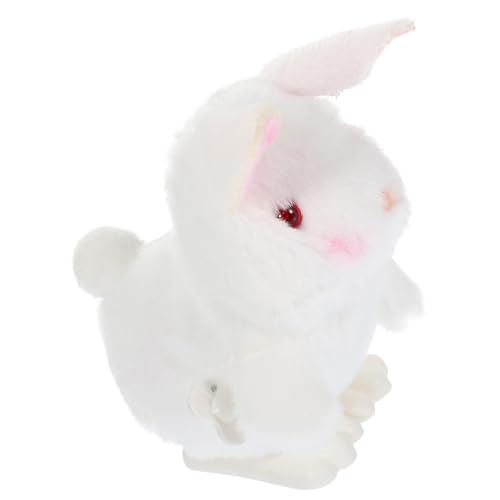 NOLITOY Aufziehbarer Kompakter Wind up Kaninchen für Fördert Geschicklichkeit und Intelligenz Lustiges Frühlings Geschenk Niedlicher Kleiner Weißer Hase für Party und Alltag von NOLITOY